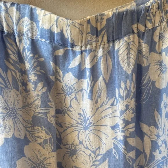 C&C California  100% linen Blue and White Women's Skirt Size XL - Picture 8 of 11